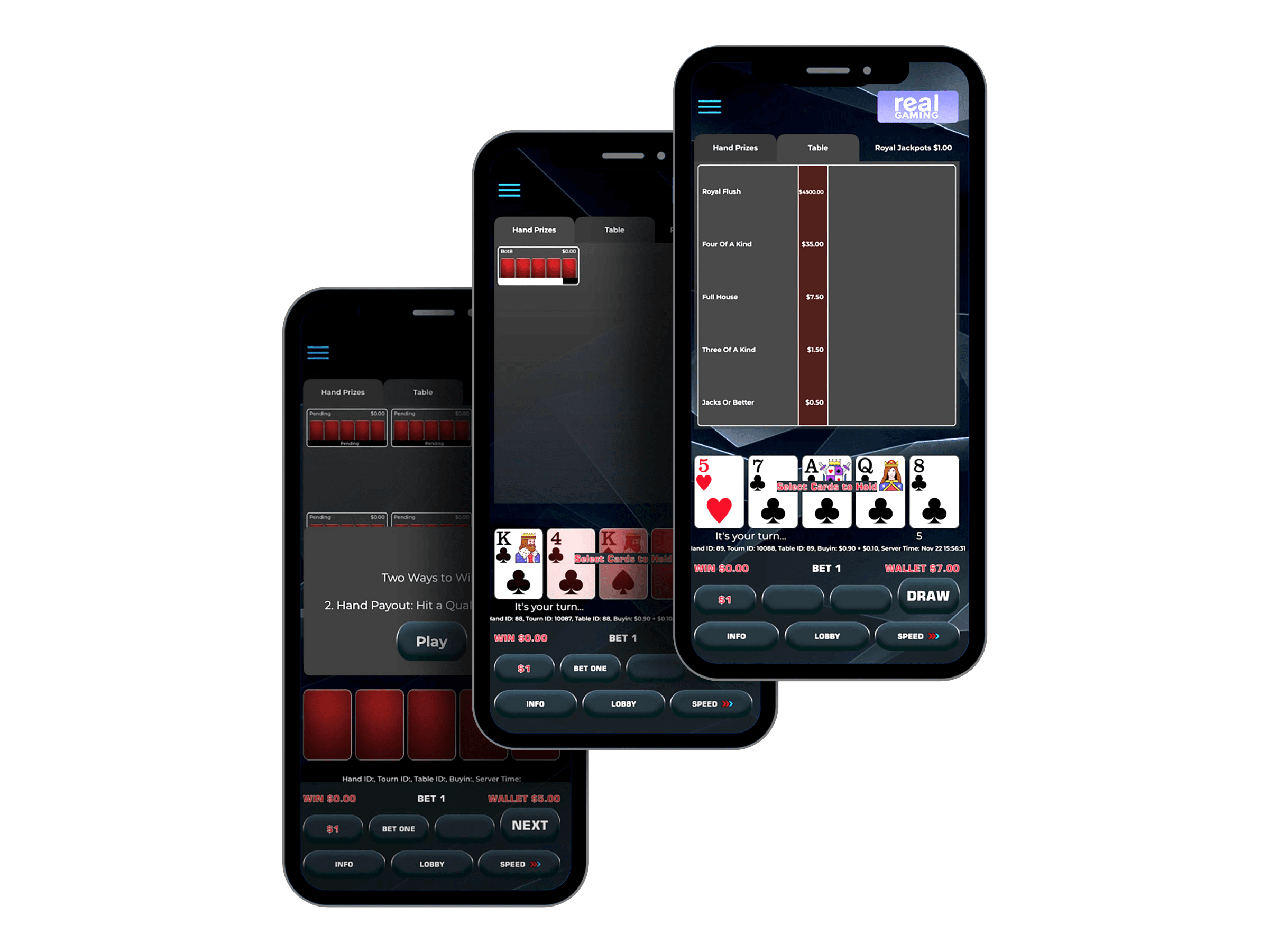 Real Gaming Poker — Interface 2